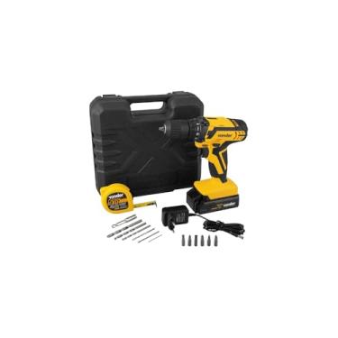 Imagem de Parafusadeira e Furadeira a Bateria 12V, 1500mAh, Mandril 3/8", 25 Níveis de Velocidade, LED Integrado, Bivolt