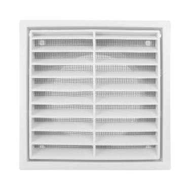 Imagem de HEVSTIL Grade de ventilação de 10 cm – Grelha de ventilação branca montada na parede para banheiro, escritório, ventilação de quarto (flange 10 cm Ø/tampa 14 cm x 14 cm)