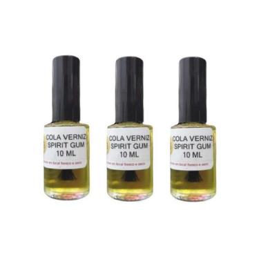 Imagem de Kit 3 Colas Spirit Gum  Verniz 10Ml Para Peruca E Lace - Lynx Produçõe