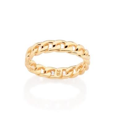 Imagem de Anel com aro de corrente 18k  513365 Rommanel, Dourado, 18