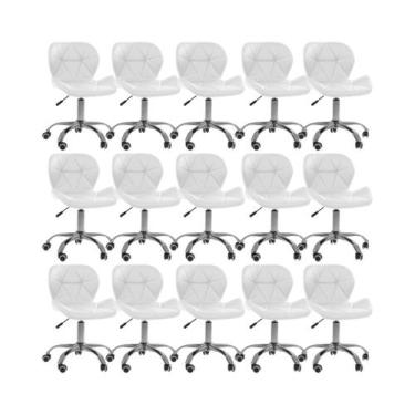 Imagem de Cadeira Office Eiffel Slim Oficial Giratória - Oficial Webshop, Branco