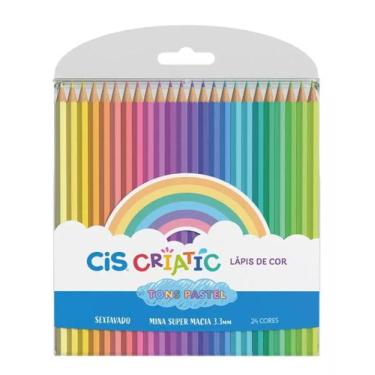 Imagem de Lapis De Cor Tons Pastel Criatic CIS, 24 Cores