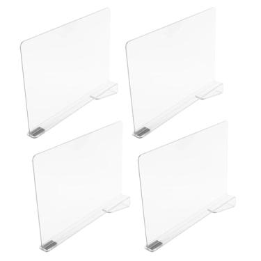 Imagem de Asixxsix Divisores de Prateleira para Armário, Organizador de Prateleira Acrílico Transparente de 12 Unidades para Toalha de Bolsa, para Armazenamento de Armário