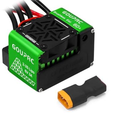 Imagem de GOUPRC 60A Brushless RC ESC 2-3S Waterproof Electric Speed Controller for 1/10 Scale Accessories RC Truck Off-Road Buggy Monster Truck Car