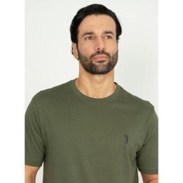 Imagem de Camiseta Aleatory Lisa Oliva Escuro-Masculino