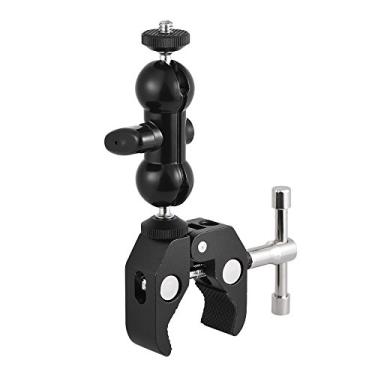 Imagem de Braço de Cabeça Dupla Super Clamp Mount Adaptador Multifuncional para Câmera DSLR Luz Vídeo LED Microfone Externo