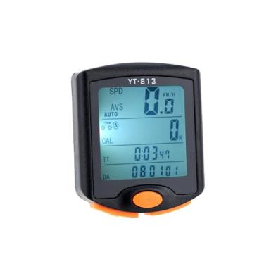 Imagem de aqxreight Bicicleta Sem Fio Ciclo de Bicicleta Computador Digital Odômetro Velocímetro Cronômetro Termômetro Luz Noturna Retroiluminado À Prova de Chuva Multifuncional e Data Visualização Atual