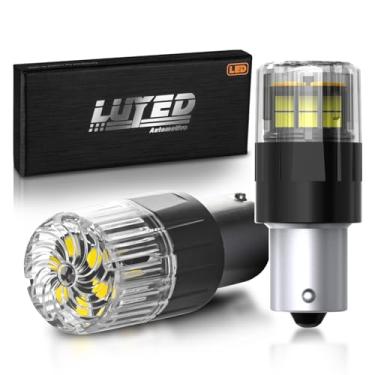 Imagem de LUYED Lâmpada LED 1156, luz reversa, cauda de freio de reserva, compatível com 1141 1073 1003 1034 1155, 600% mais brilhante 2400LM 6500K xenon branco, Canbus livre de erros, 2 peças