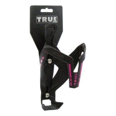 Imagem de Suporte De Garrafa Caramanhola Ciclismo Fibra TRUE FLOW, Preto, Rosa
