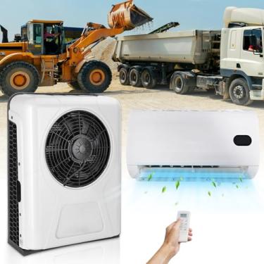 Imagem de Ar condicionado RV 12V CC 9500 BTU, unidade universal para trailer, unidade CA de teto de 12 volts, unidades CA para trailer, instalação fácil e silenciosa, apenas resfriamento para caminhão, trailer