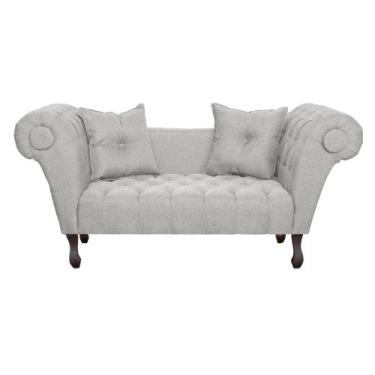 Imagem de Recamier Namoradeira Divã Dubai Linho Cores - DS Estofados, Bege