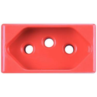 Imagem de Conjunto Tomada Vermelha Liz 250v Tramontina