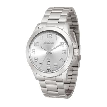 Imagem de Relógio Condor Masculino Aço Inoxidável Prateado Resistente à Água