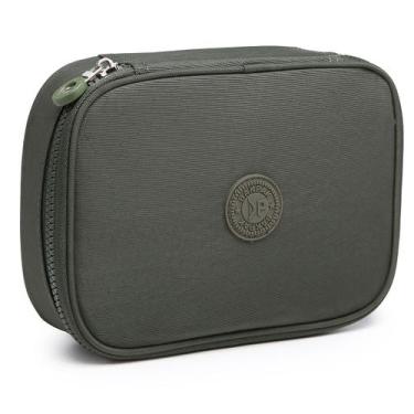 Imagem de Estojo Box Organizador Divisórias Escolar Infantil Juvenil Cor:Verde -