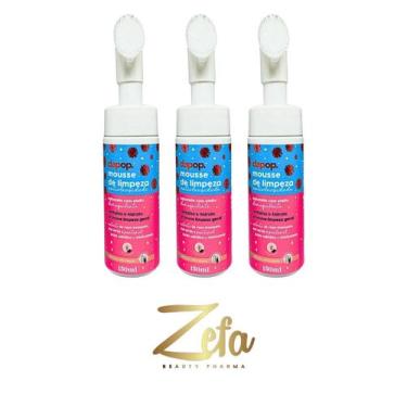 Imagem de Kit 03 Mousse De Limpeza Rosa Mosqueta E Chá Verde - Dapop