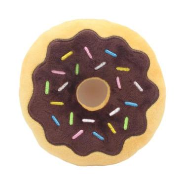 Imagem de Brinquedo De Pelúcia Em Forma De Donut Para Cães, Interativo E Resiste