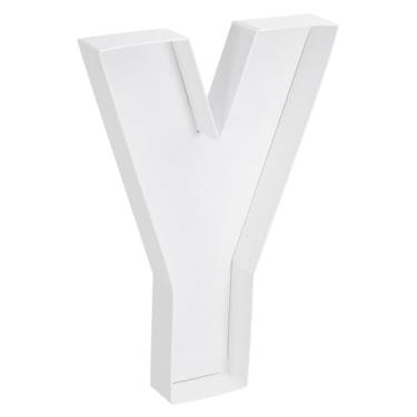 Imagem de PATIKIL Carta de papelão de 25,4 cm, caixa de papel em Y, recipiente preenchível para decoração de festa de aniversário de chocolate e doces, branco