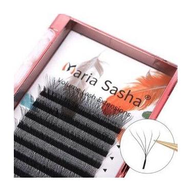 Imagem de Cílios Maria Sasha Fio 5D Curvatura M 7-11mm para Efeito Fox Eye e Efe