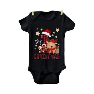 Imagem de Macacão De Natal Para Bebês Meninos E Meninas, Body De Manga Curta Par