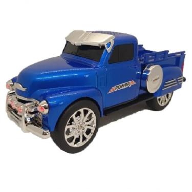 Imagem de Caixa Som Portatil Caminhonete Camionete Bluetooth Fm Azul Ws-558b