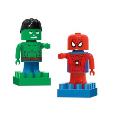 Imagem de Blocos de Montar Dupla de Bonecos Heróis Medieval Colecionáveis Blocz