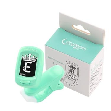 Imagem de AXLOFO Afinador De Guitarra Com Clipe Para Todos Os Instrumentos, Ukulele, Guitarra, Baixo, Bandolim, Violino, Banjo, Display Lcd, Rotação 360 Graus, Rápido E Preciso (Verde)