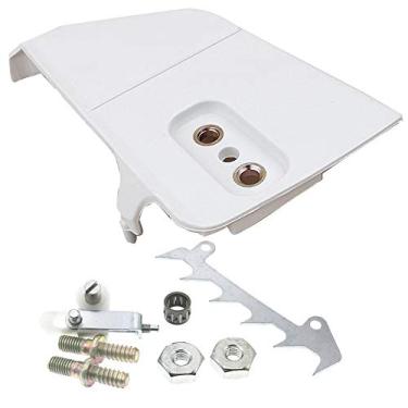 Imagem de HUYUR Ponta de para-choque + tampa da roda dentada + parafusos/porcas + tensor de corrente + gaiola de rolamento de roda dentada compatível com motosserra MS170 MS180 MS210 MS230 MS250 017 018 021 023