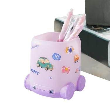 Imagem de Suporte Para Canetas | Organizador De Canetas Para Mesa | Design De Carro Com Adesivos Para Decoração De Mesa Escolar Sala De Aula