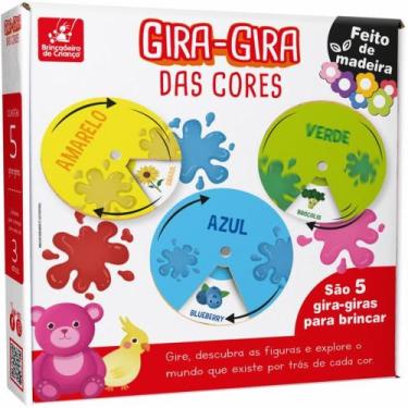 Imagem de Jogo Educativo Gira Gira das Cores com 5 Roletas Coloridas - TK Shoppi