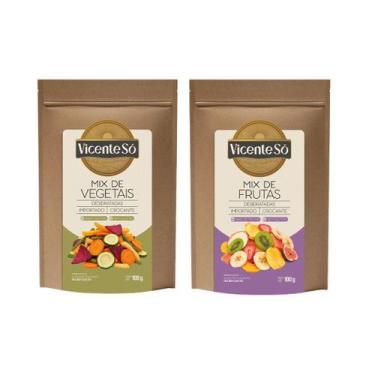 Imagem de Kit Mix de Vegetais 100g e Frutas 100g Desidratados Blanic Saudável
