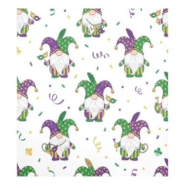 Imagem de Blueangle Capa de ímã de máquina de lavar louça de gnomo Mardi Gras, decoração da capa frontal da máquina de lavar louça, adesivos de eletrodomésticos, adesivos de eletrodomésticos, 58 cm C x 66 cm