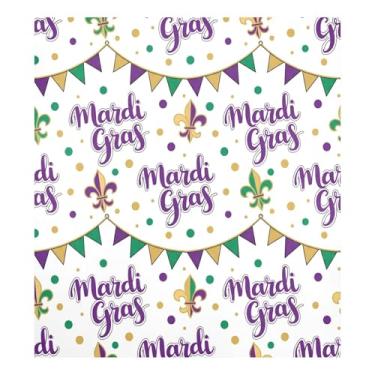 Imagem de Blueangle Mardi Gras Confetti Dots capa magnética para lava-louças, decoração da capa frontal da máquina de lavar louça, adesivos de eletrodomésticos, adesivos de eletrodomésticos, 58 cm C x 66 cm