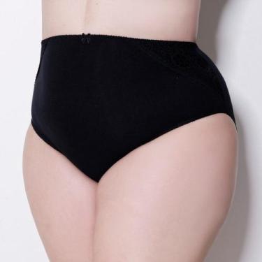 Imagem de Calçola Cotton Plus Size Cor:PretoTamanho:GG - Saulo Lingerie, Preto, 