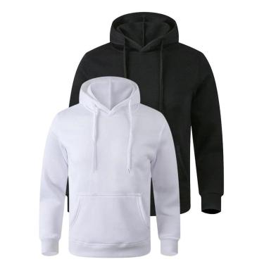 Imagem de Kit 2 Moletons Masculino Bolso Canguru Moleton Casual Capuz moletom Conforto Alta qualidade-Unissex