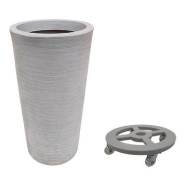 Imagem de Kit Vaso De Planta 73cm E Suporte De Chão Com Roda - Alpe & Aritana, C