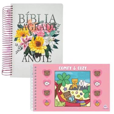 Imagem de KIT LIVRO Comfy E Cozy Pink e Bíblia Anote NVI Nova Versão Primavera -