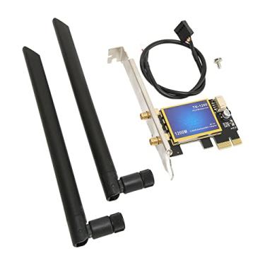 Imagem de Luqeeg Adaptador de Placa WiFi PCIEx1 de Banda Dupla de 1200 Mbps para PC, Adaptador de Placa de Rede WiFi de 2,4 Ghz 5 Ghz, Ideal para Vídeos On-line, Jogos de Música, Material PCB