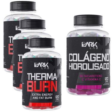 Imagem de Kit Colágeno + Therma Burn Termogênico (3 Colágeno + 1 Therma Burn) Dark Lab-Unissex
