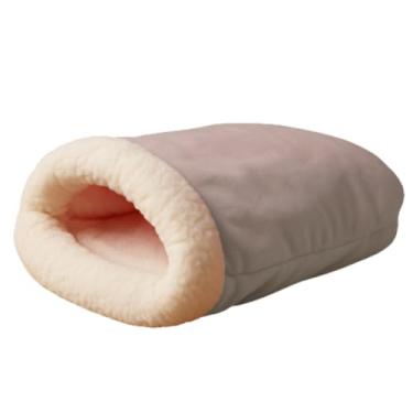Imagem de Cama Toca Para Gatos E Cachorros Saco De Dormir Ultra Macio Com Sherpa Pelúcia Toquinha Confortável cama para gato caminha para gato cama de cachorro caminha de cachorro(CINZA)