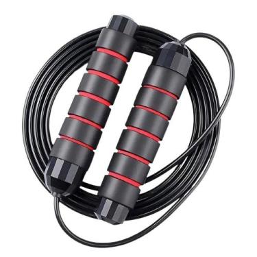 Imagem de Corda de Pular Convoy Sport Funcional - Preto e Vermelho Único, Preto,