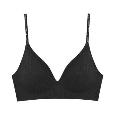 Imagem de Sutiã Sem Fio Feminino Com Decote Em V Profundo E Acolchoado, Tamanhos