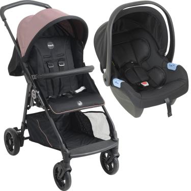 Imagem de Carrinho de Bebe Passeio com Bebe Conforto Burigotto Lui 22 Rose