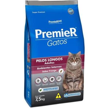 Imagem de Ração Seca Premier Gatos Ambientes Internos Frango Para Gatos Adultos 