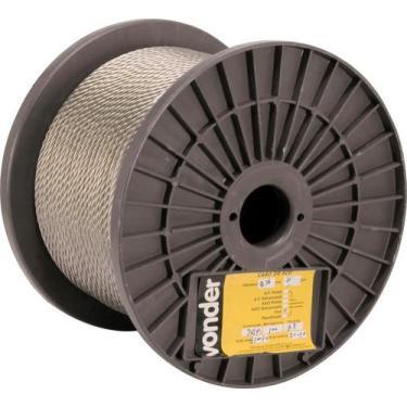 Imagem de Cabo de aço aai 1/8" alma de aço 6x19m inox com 100 metros - Vonder