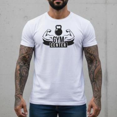 Imagem de Camiseta Masculina Peça Autoral Malha de Luxo Algodão Egípcio Branca Camisa Treino Musculação Fitnes-Masculino
