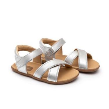 Imagem de Sandália Infantil Tip Toey Joey Grip Shine Prata  29-Feminino