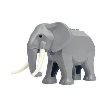 Imagem de Blocos De Montar De Elefante, Camelo, Alce, Gorila, Girafa E Cavalo, C