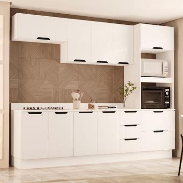 Imagem de Cozinha Modulada 5 Pecas com Tampo e Rodape Maeena Politorno
