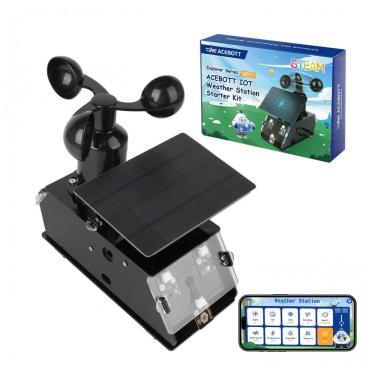 Imagem de Kit Estação Meteorológica IoT ACEBOTT STEM com 8 Sensores e Painel Solar - Para Idade 12+