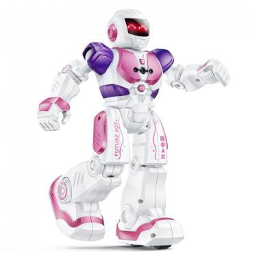 Imagem de Robô de controle remoto Ruko 6088 para crianças rosa com sensores de gestos, programação de até 50 movimentos, canto, dança e bateria